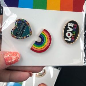 Target PRIDE pins! From Target! LGBTQ Rainbow Pins Collectible SET of 6!